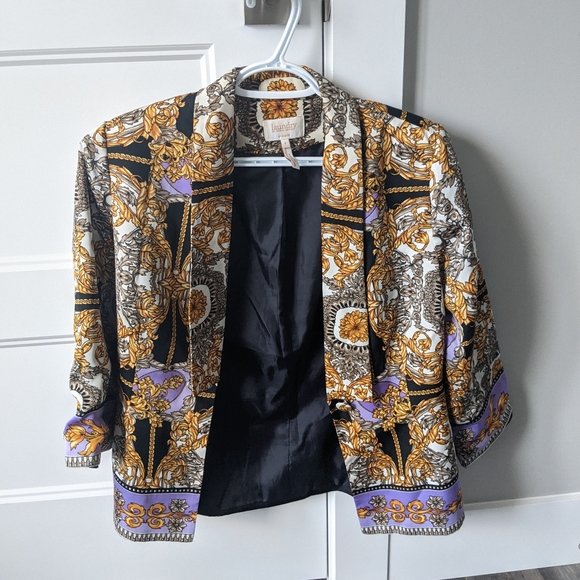 Laundry By Shelli Segal Jackets & Blazers - Laundry by Shelli Segal Gold Print Jacket